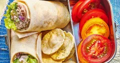 Spicy Tuna and Cucumber Salad Wraps