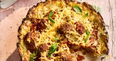 Meatball Ragu Pie with Crispy Smashed Potato Crust