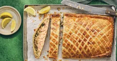 Salmon and Wild Rice Puff Pastry Pie