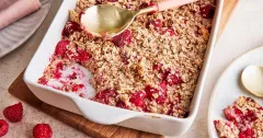 Coconut and Raspberry Baked Oatmeal