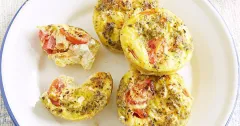 Easy Pesto and Feta Egg Muffin Bites