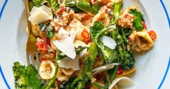 Orecchiette with Roasted Broccoli and Calabrian Pesto