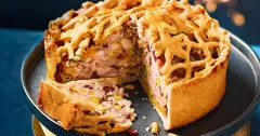 Festive Jewelled Pork and Pistachio Pie