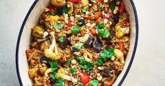 Aromatic Vegan Vegetable Biryani with Toasted Cashews