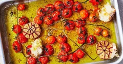 Slow-Roasted Vine Tomatoes with Garlic Confit