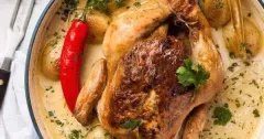 Pot-Roasted Coconut Chicken with Baby Potatoes