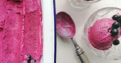Creamy No-Churn Blackcurrant Ice Cream