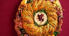Savory Babka Wreath with Camembert and Spiced Cranberry Jam