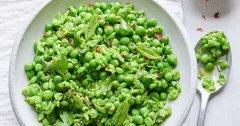 Spicy Macho Peas with Mint and Parsley