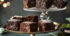 Fudgy Vegan Christmas Pudding Brownies