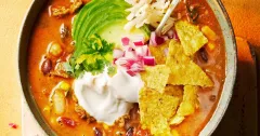 Hearty Beef Taco Soup with Black Beans & Corn