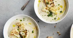 Creamy Roasted Cauliflower Soup with Cumin