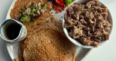 Aromatic Braised Pork Buckwheat Pancakes