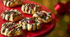 Easy Florentine Mince Pies with Dark Chocolate Drizzle
