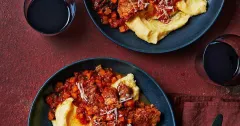 Slow-Cooked Lamb Ragu with Creamy Parmesan Polenta