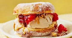 PB&J Doughnut Ice Cream Sandwiches