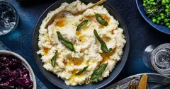 Creamy Cauliflower Cheese Mash with Crispy Sage Butter