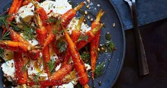Roasted Spiced Carrots with Homemade Labneh