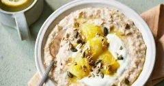 Cinnamon Porridge with Warm Citrus Bananas