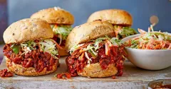 Beef Sloppy Joes with Crunchy Brussels Sprout Slaw