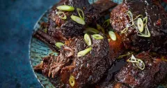 Slow Cooker Gochujang Beef Short Ribs with Apple Slaw