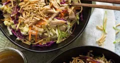 Crunchy Chinese Chicken Salad with Ginger Soy Dressing