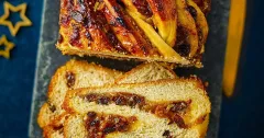 Festive Mince Pie Babka with Lemon Glaze