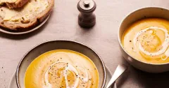 Creamy Spiced Sweet Potato and Carrot Soup