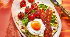 Grilled BLT Brunch Flatbreads with Fried Eggs