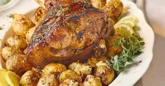 Air Fryer Garlic and Oregano Lamb with Crispy Potatoes