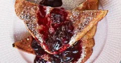 Easy Vegan French Toast with Blueberry Maple Compote