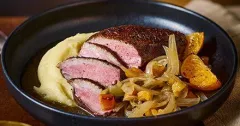 Air Fryer Spiced Duck with Sticky Clementine Sauce