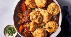 Next-Level Beef and Stout Cobbler with Cheesy Scones