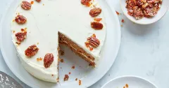 Classic Carrot Cake with Pecan Praline