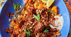 Harissa Beef with Butternut Squash & Tomato Bulgur