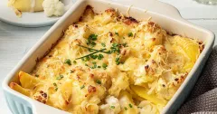 Cheesy Cauliflower and Potato Bake