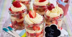 Easy Strawberry & Custard Jam Jar Trifles