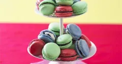 Classic French Raspberry Macarons with Dark Chocolate Ganache