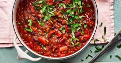 Hearty and Easy Vegetarian Bean Chilli