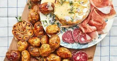 Roasted Garlic Jersey Royals with Baked Camembert