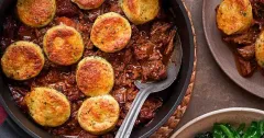 Hearty Beef Stew with Cheesy Scone Dumplings