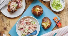 Crispy Baked Potatoes with Tuna Crunch Salad