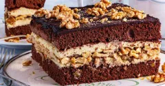 Polish Chocolate and Walnut Layer Cake