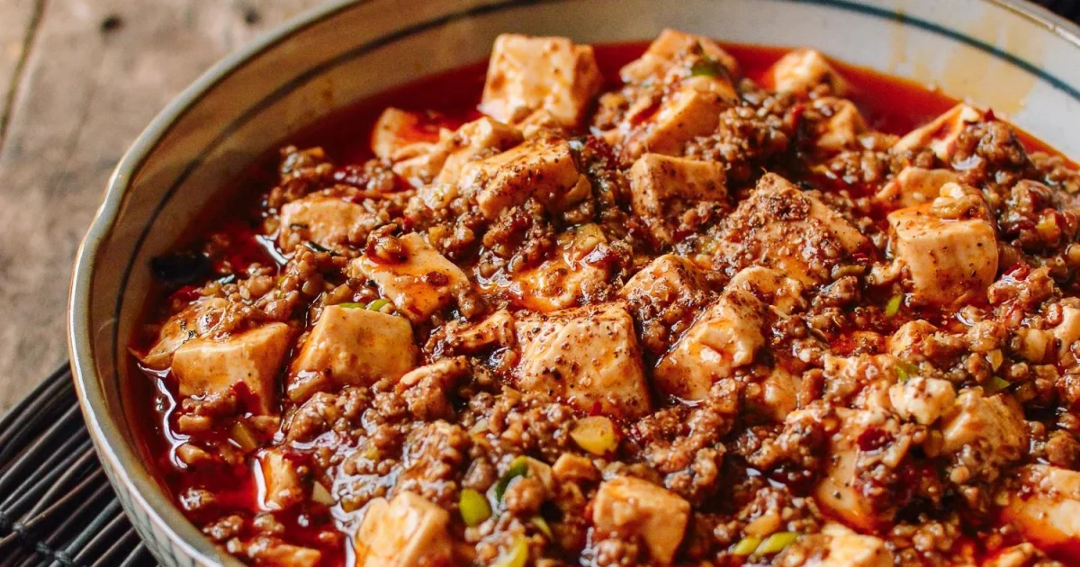 Authentic Sichuan Mapo Tofu with Ground Pork