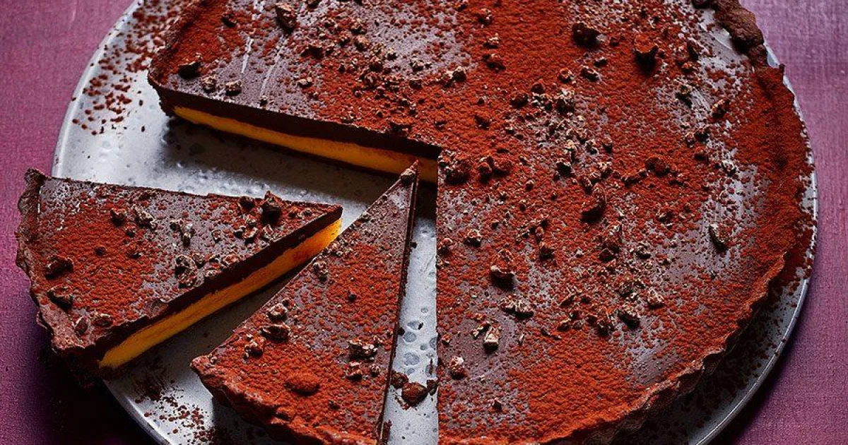 Dark Chocolate and Passion Fruit Tart