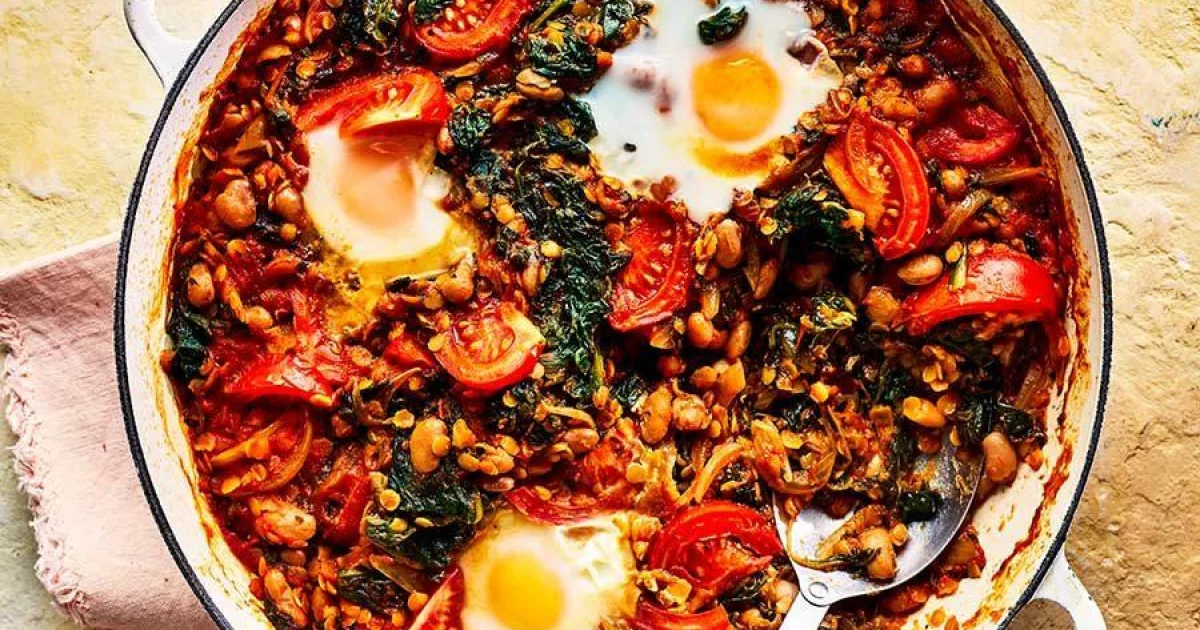 Spiced Spinach and Red Lentil Eggs