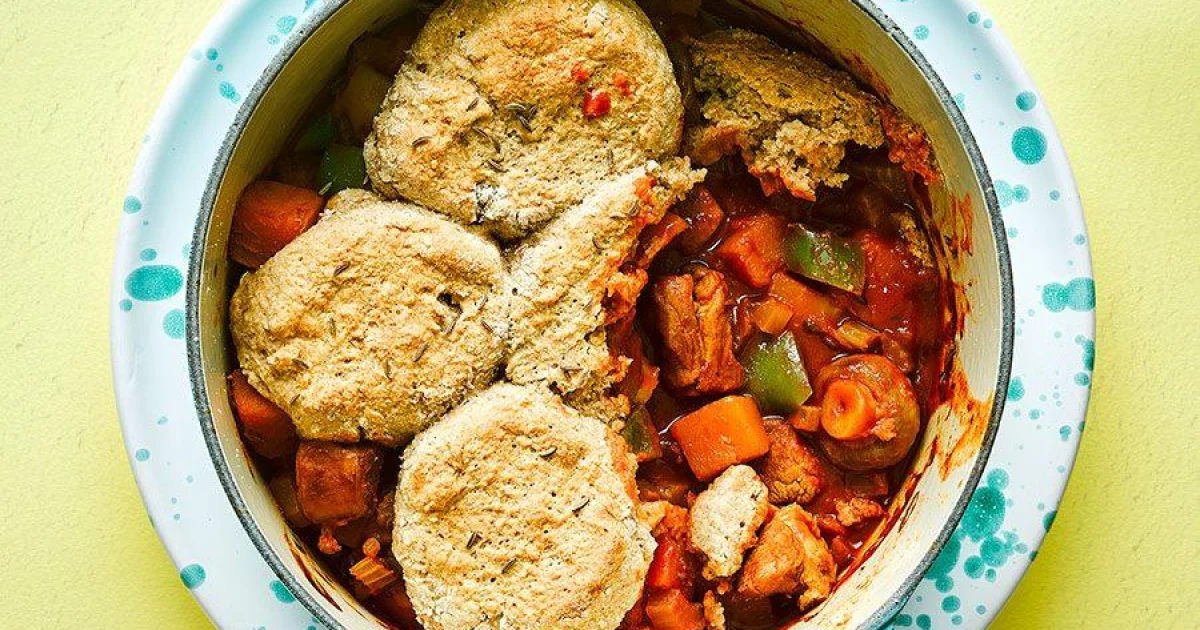 Pork and Butternut Squash Goulash Cobbler