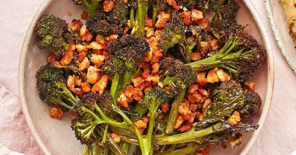 Cumin-Roasted Broccoli with Preserved Lemon Yogurt & Spiced Crumbs