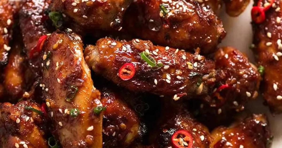 Sticky Chinese Glazed Chicken Wings
