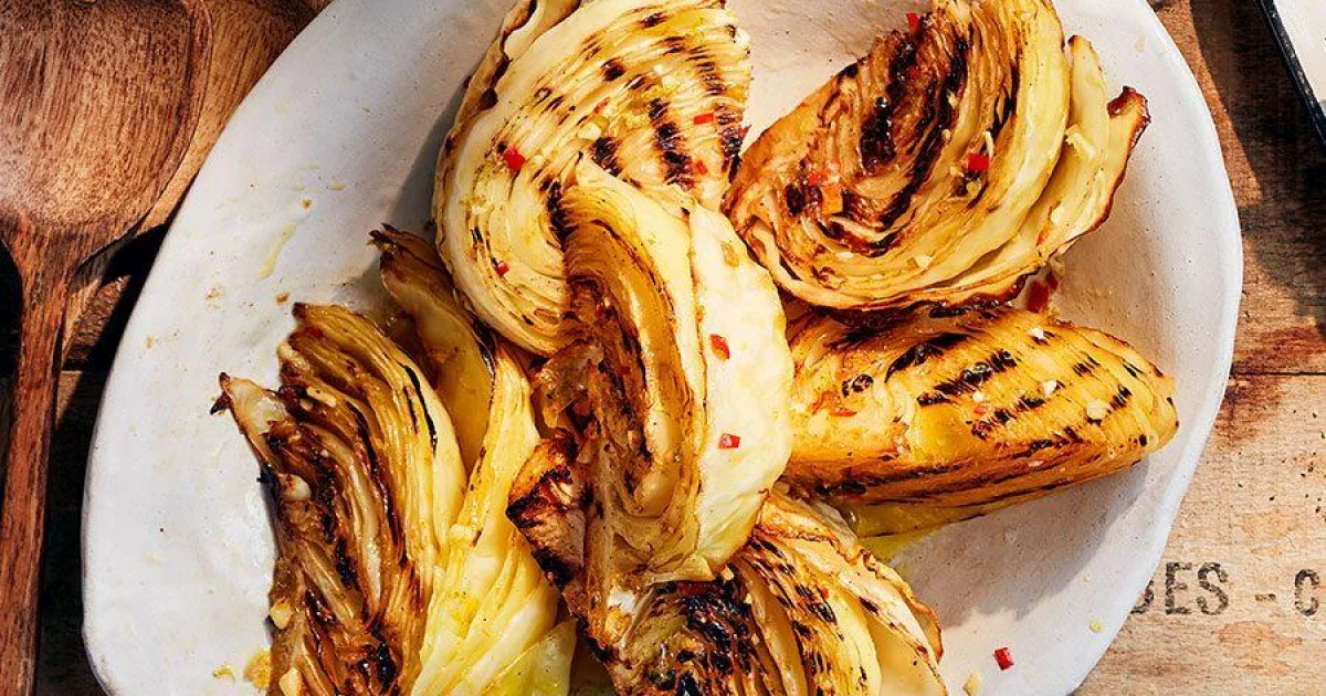 Chargrilled Cabbage Wedges with Spiced Lime Butter